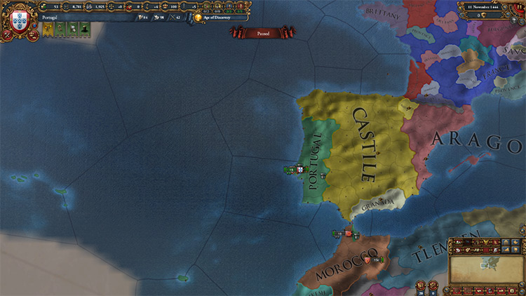 Portugal's start position / EU4