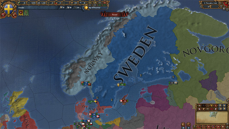 Sweden's start position / EU4