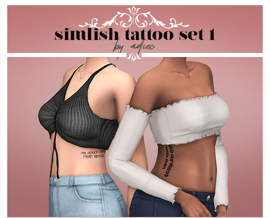 Best Simlish CC Tattoos for The Sims 4  All Free    FandomSpot - 23