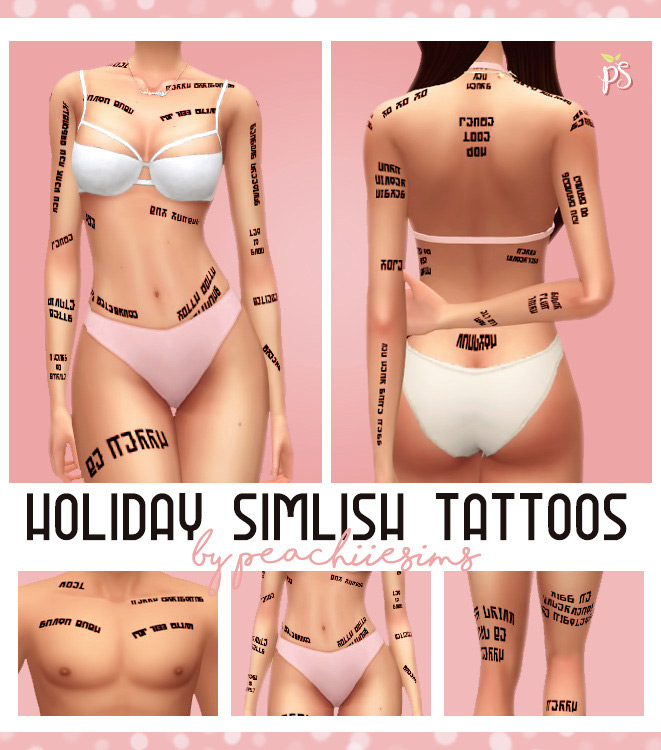 Best Simlish CC Tattoos for The Sims 4  All Free    FandomSpot - 89