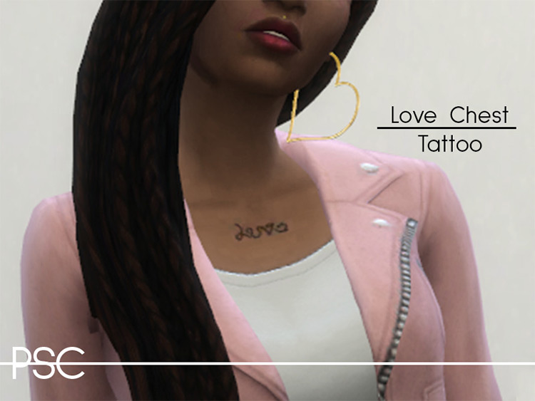 Love Chest Tattoo / TS4 CC