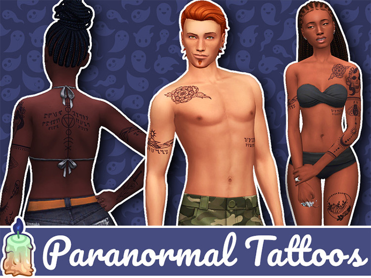 Paranormal Tattoos / Sims 4 CC