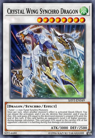 Crystal Wing Synchro Dragon YGO Card