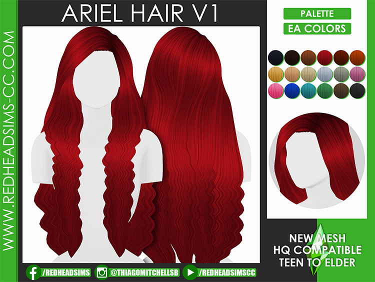 Ariel Mermaid Set / Sims 4 CC