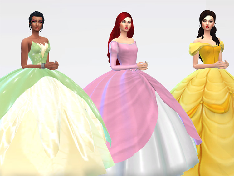 Ariel Mermaid Dress / Sims 4 CC