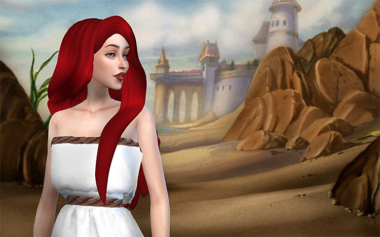 Ariel Shipwreck Dress / Sims 4 CC