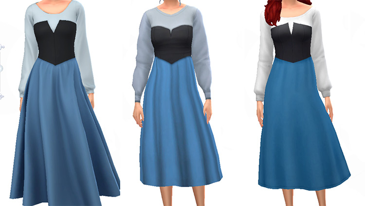Ariel Casual Dresses by Sifix, Danny’s Domain and Simple Simmer / Sims 4 CC