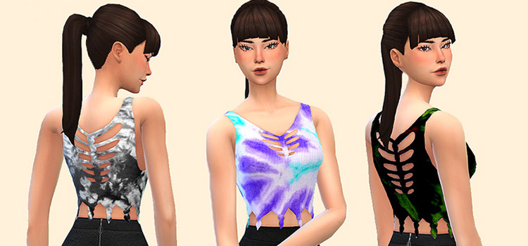 Tie Dye Tanktop CC for girls (TS4)