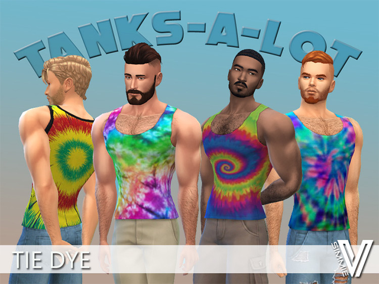 Tie Dye Tank Tops / Sims 4 CC