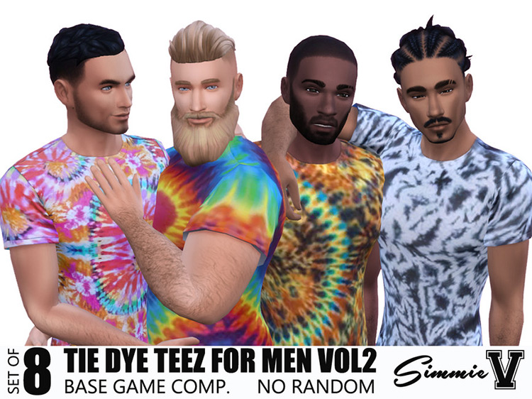 Tie Dye Teez / Sims 4 CC