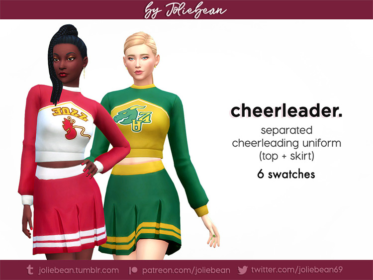 Sims 4 Maxis Match Cheerleader CC  All Free    FandomSpot - 63