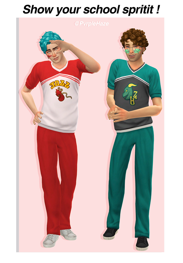Male Cheerleader Uniform / Sims 4 CC