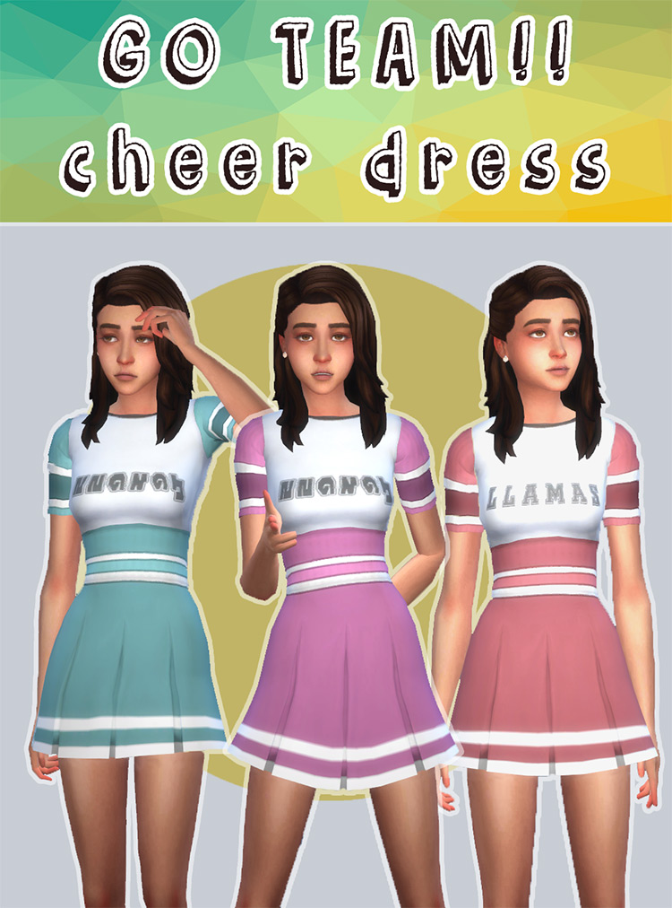 Go Team! Cheer Dress / Sims 4 CC