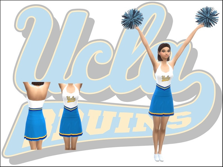 UCLA Cheerleading Uniform Recolor / Sims 4 CC