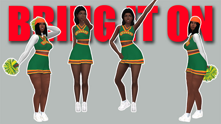 Bring It On Clovers Cheerleader Uniform / Sims 4 CC
