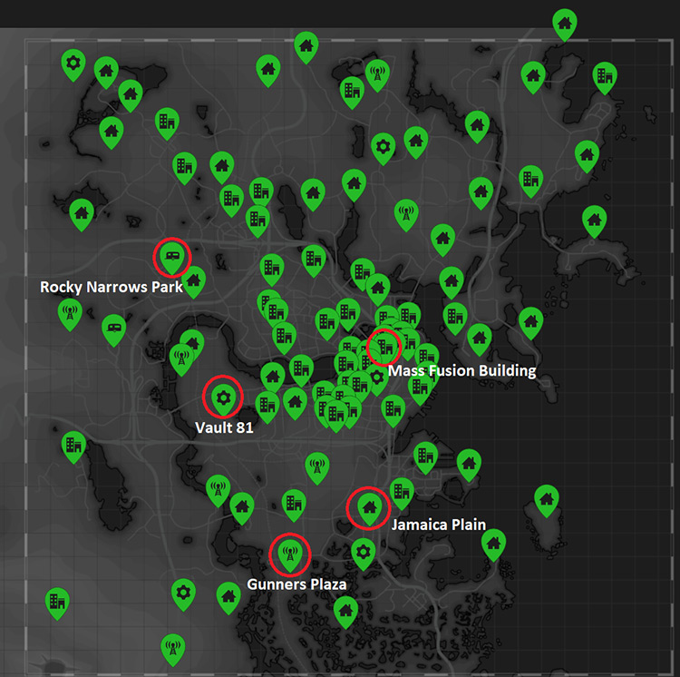 The best spots to find yao guai. / Fallout 4