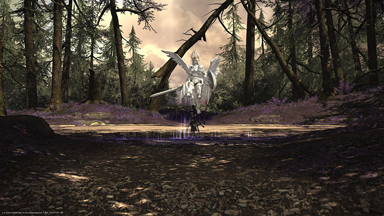 The first of the major Sin Eaters in Holminster’s woods, the Forgiven Dissonance. / FFXIV