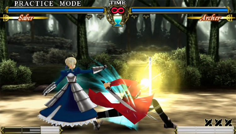 Fate/unlimited codes (2009) PSP screenshot