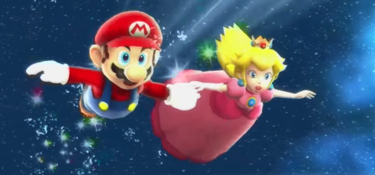 Princess Peach & Mario in Super Mario Galaxy