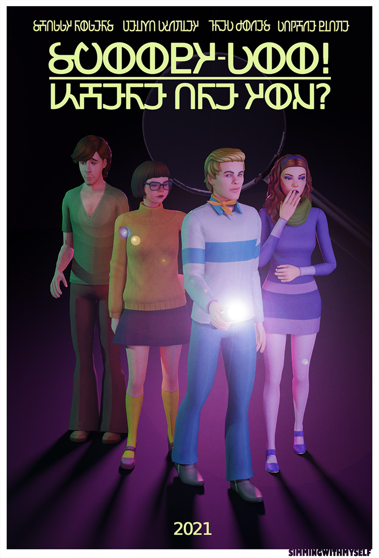 Scooby Doo Movie Poster by simmingwithmyself / TS4 CC