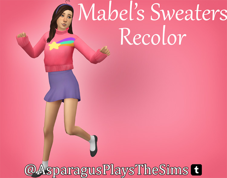 Mabel’s Sweater Recolor by AsparagusPlaysTheSims / Sims 4 CC