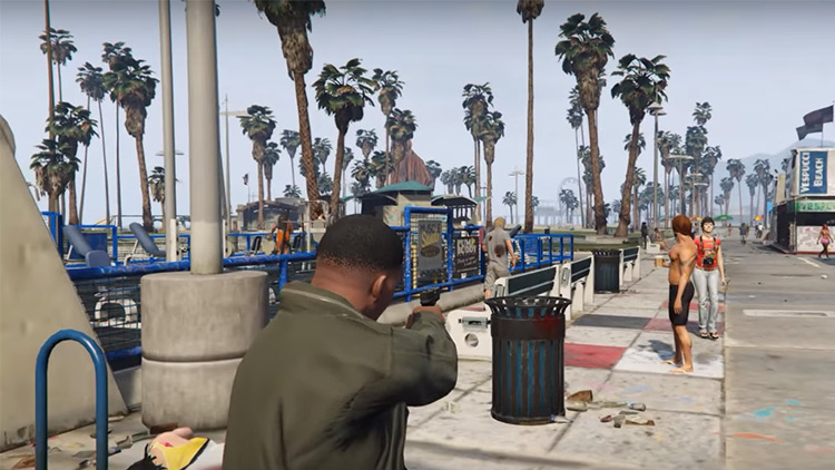 Pedestrians Don't Run Away / GTA 5 Mod