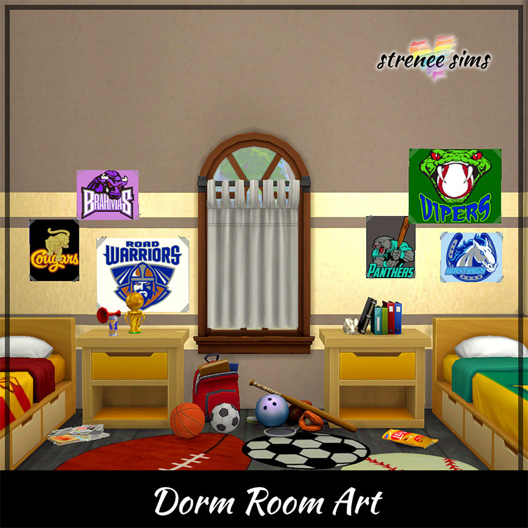 Dorm Room Art / Sims 4 CC