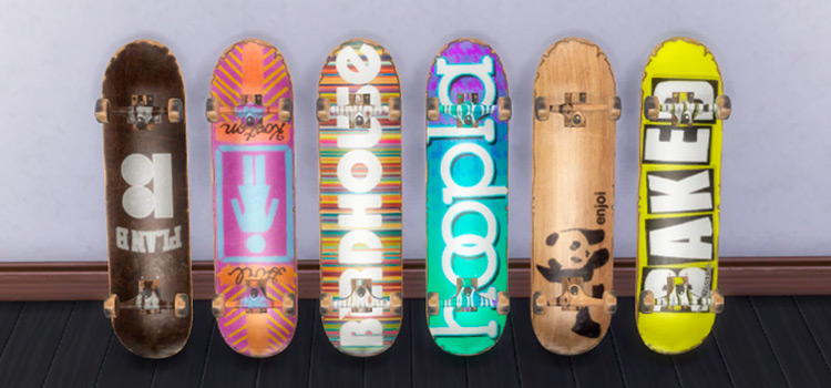 Decorative Skateboards in TS4