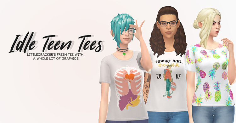 Idle Teen Tees / Sims 4 CC