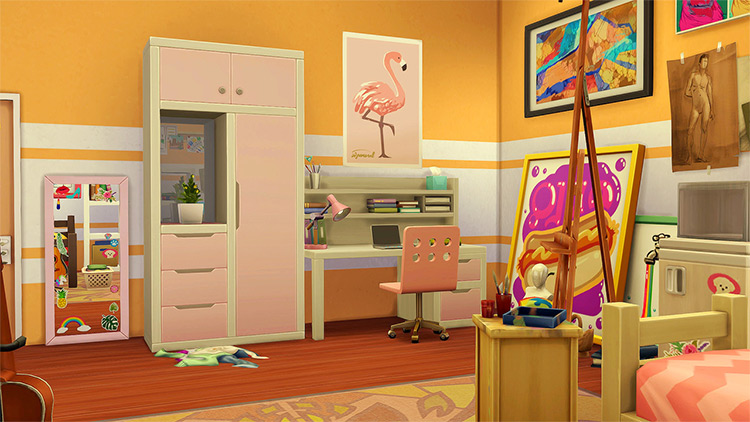 Messy Dorm Room / Sims 4 Lot