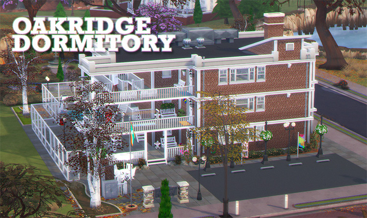 Oakridge Dormitory / Sims 4 Lot