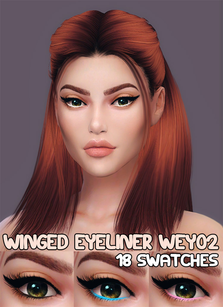 Winged Eyeliner WEY02 / Sims 4 CC