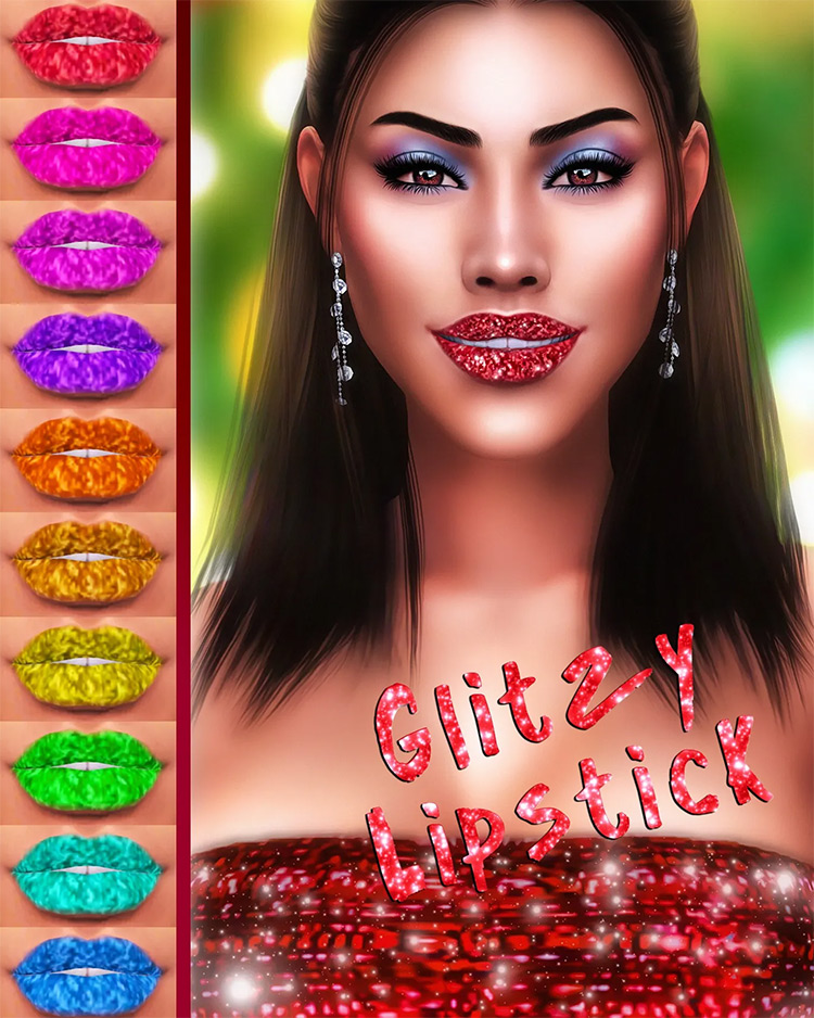 Glitzy Lipstick / Sims 4 CC