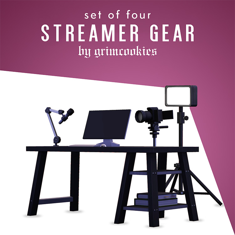 Set of Four Streamer Gear CCs / Sims 4 CC