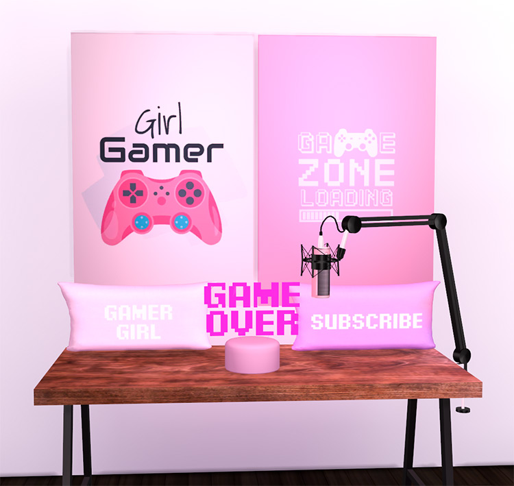 Gamer Girl Set / Sims 4 CC