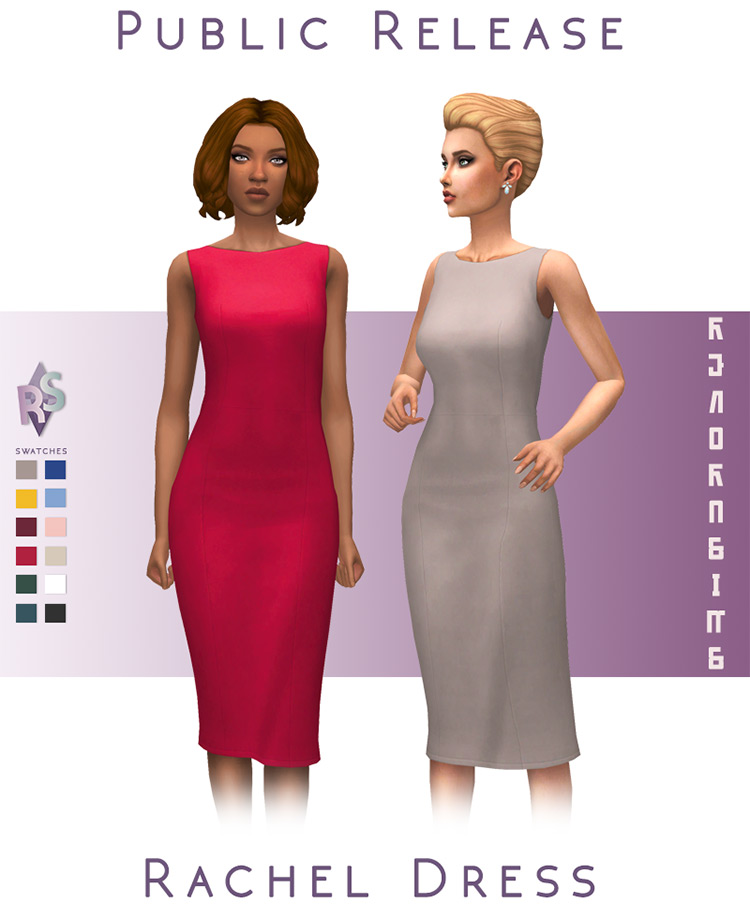 Rachel Dress / Sims 4 CC