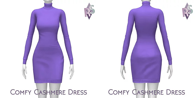 Comfy Cashmere Dress / Sims 4 CC