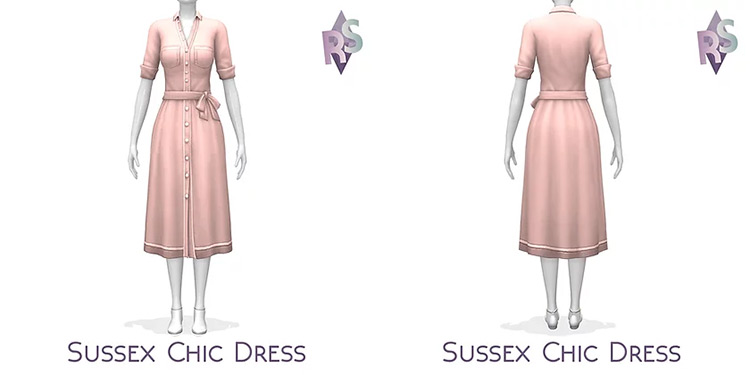 Sussex Chic Dress / Sims 4 CC