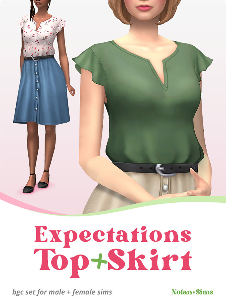 Expectations Skirt / Sims 4 CC