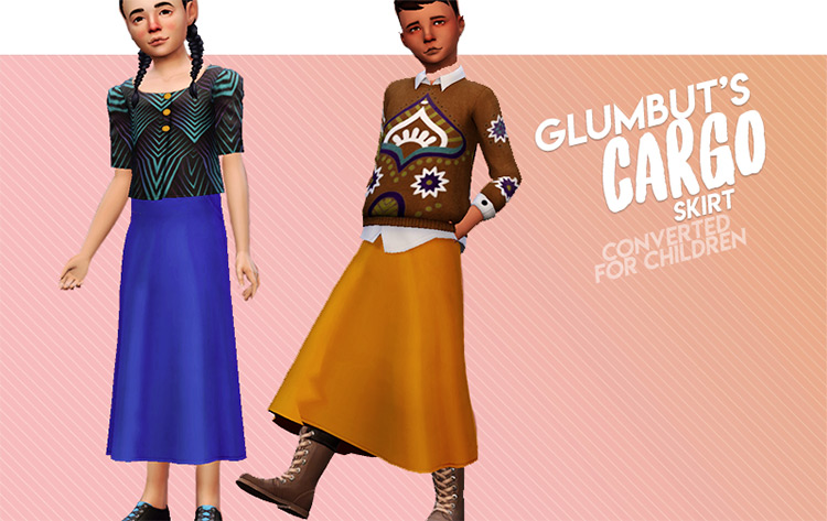 Cargo Skirt for Children / Sims 4 CC