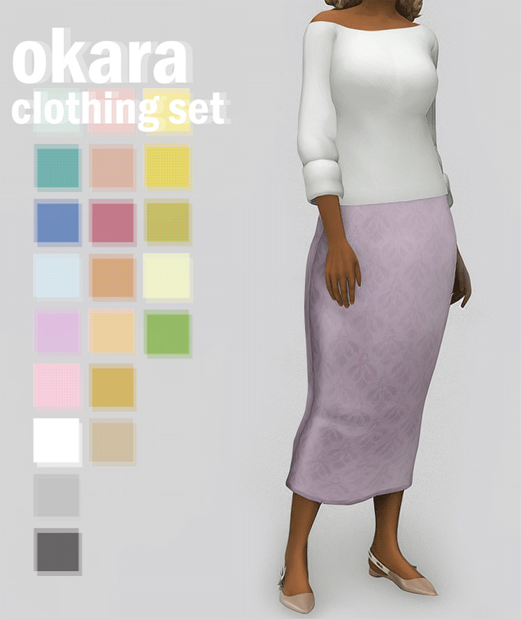 Okara Skirt / Sims 4 CC