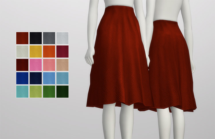 Simple Flare Skirt / Sims 4 CC