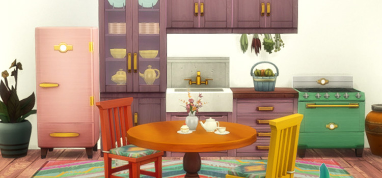 Jungle Adventure Kitchen Recolor CC Set (TS4)