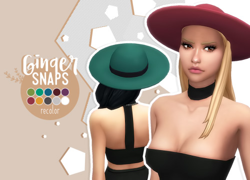 Gingersnaps: A Hat Recolor by Captain Saltypants / Sims 4 CC