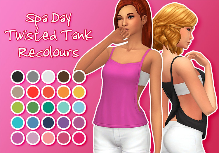 Spa Day Twisted Tank Recolours by soaringsparrows / TS4 CC