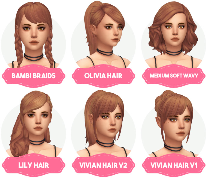 Clay Hair Recolors by Aveira / TS4 CC