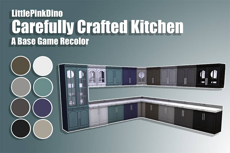 Carefully Crafted Kitchen by LittlePinkDino / TS4 CC