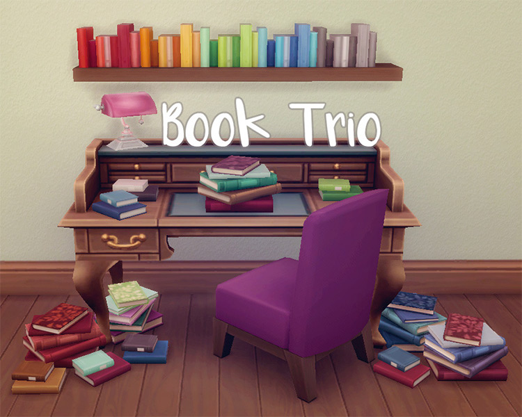 Book Trio by hamburgercakes / TS4 CC
