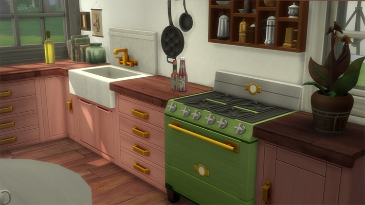 Jungle Adventure Kitchen Recolor by Miss Ruby Bird / Sims 4 CC