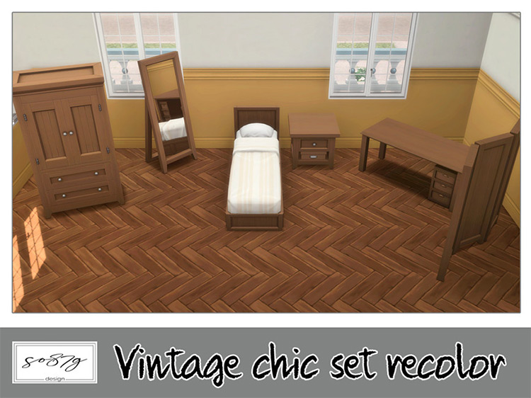 Vintage Chic Set Recolor by so87g / TS4 CC